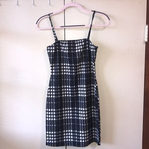 plaid mini body con dress